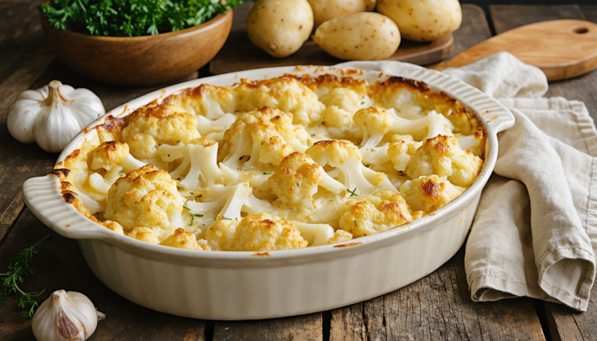 découvrez notre recette savoureuse et facile du gratin fondant de chou-fleur et pommes de terre, un plat réconfortant parfait pour toute occasion.