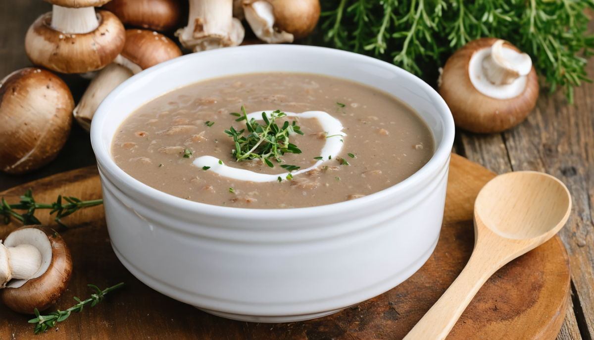 découvrez notre recette facile et rapide de velouté de champignons, pour un délice crémeux et réconfortant qui ravira vos papilles à chaque cuillerée.